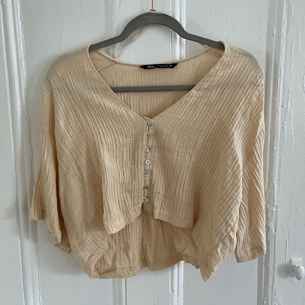 Zara Button Crop top